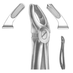Premium Extracting Forceps (English Pattern) – High-Grade Stainless Steel for Precise Dental Extractions – Fig. 17 (Upper Molars, Right)