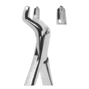 Extracting Forceps – American Pattern | Durable Dental Forceps with Serrated Handles for Superior Grip & Precision – Fig. 53L (Upper Molars, Left)